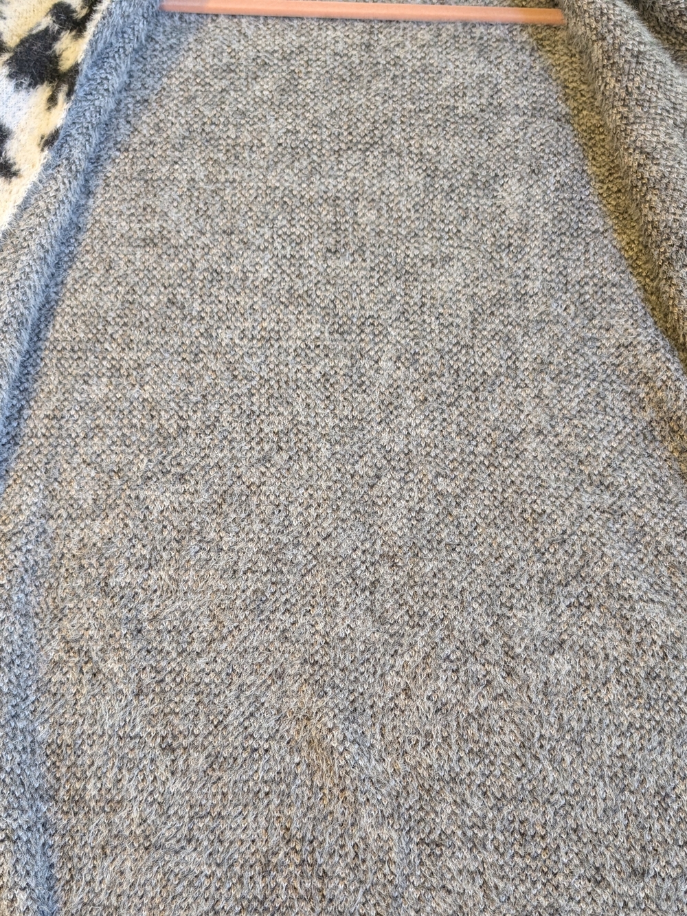 adidas Beige, Black & Cream Animal-Print Open Cardigan - Picture 6 of 7